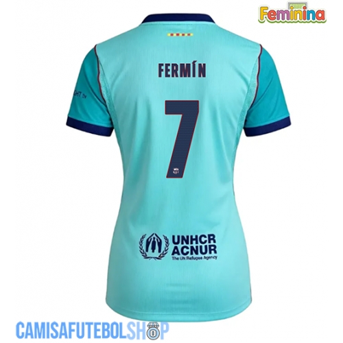 Camisa de time de futebol Barcelona Fermin Lopez #7 Replicas 3º Equipamento Feminina 2026-27 Manga Curta
